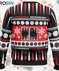 Christmas Backgammon Board Games Ugly Christmas Sweater