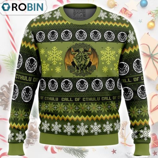 Christmas Call of Cthulu Board Games Ugly Christmas Sweater