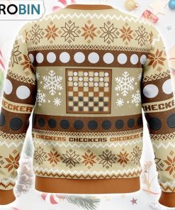 Christmas Checkers Board Games Ugly Christmas Sweater