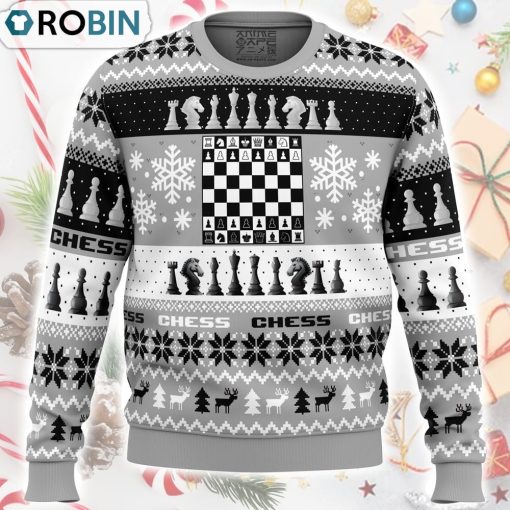Christmas Chess Board Games Ugly Christmas Sweater