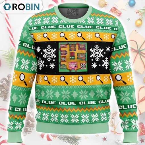 Christmas Clue Board Games Ugly Christmas Sweater
