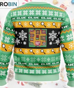 Christmas Clue Board Games Ugly Christmas Sweater