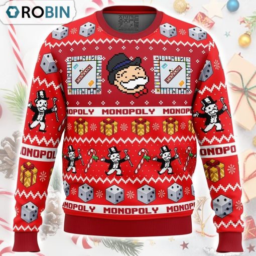 Christmas Monopoly Board Games Ugly Christmas Sweater