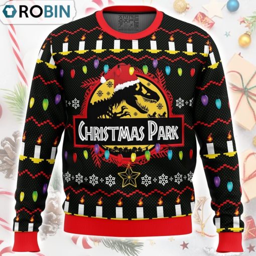 Christmas Park Jurassic Park Ugly Christmas Sweater