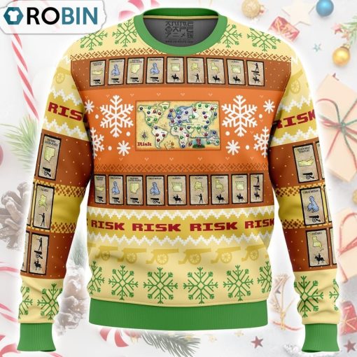 Christmas Risk Board Games Ugly Christmas Sweater