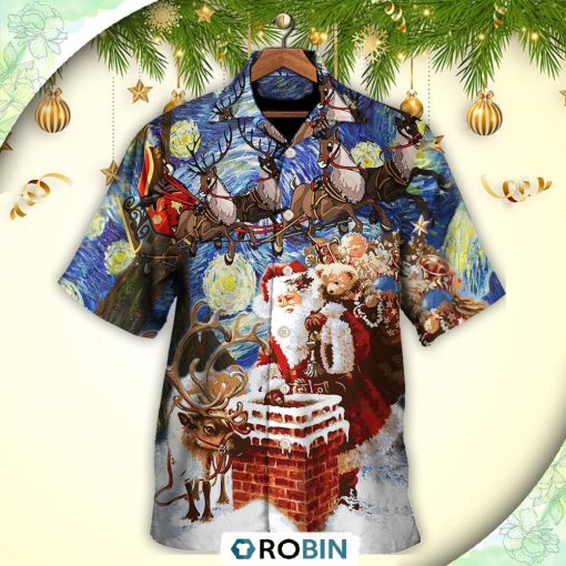 Christmas Santa Coming For You Casual Button-Down Shirt