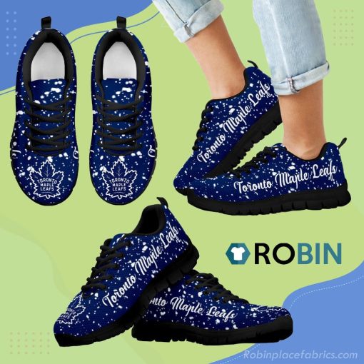 Christmas Snowing Incredible Pattern Toronto Maple Leafs Breathable Running Sneaker