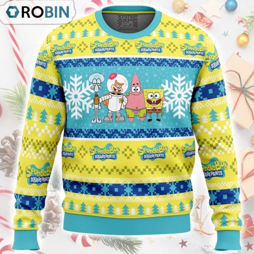 Christmas Spongebob Nickelodeon Ugly Christmas Sweater