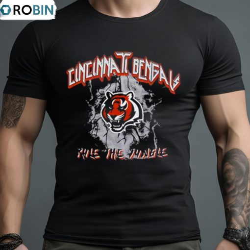 Cincinnati Bengals Rule The Jungle Womens Boyfriend T Shirt