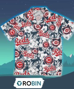Cincinnati Reds Hibiscus Hawaiian Shirt, 3D Printed Aloha Shirt