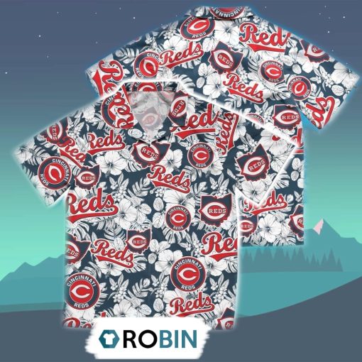 Cincinnati Reds Hibiscus Hawaiian Shirt, 3D Printed Aloha Shirt
