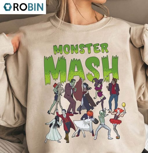 Classic Monster Mash Shirt, Vintage Ghost Halloween Hoodie Sweater
