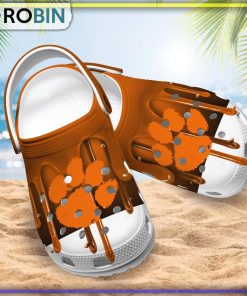 Clemson Tigers 3D Melting Paint Printed Crocs Shoes