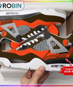 Cleveland Browns Personalized Air Jordan 4 Sneaker