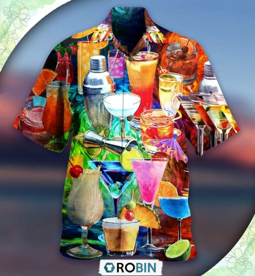 Cocktail Fruit Colorful Style Casual Button-Down Shirt