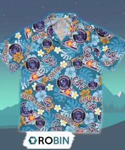 Colorado Rockies Tropical Hawaiian Shirt, 3D Printed Aloha Shirt