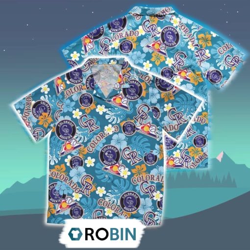 Colorado Rockies Tropical Hawaiian Shirt, 3D Printed Aloha Shirt
