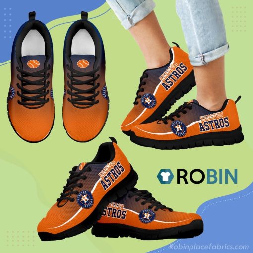 Colorful Houston Astros Passion Breathable Running Sneaker