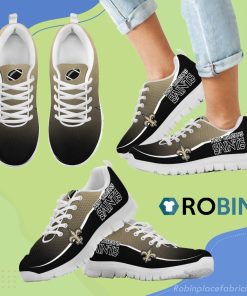 Colorful New Orleans Saints Passion Breathable Running Sneaker Colorful New Orleans Saints Passion Breathable Running Sneaker