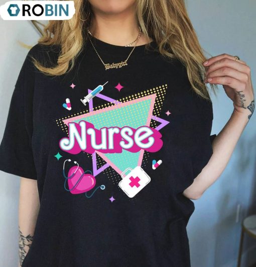 Colorful Nurse Shirt, Rn Nurse Trendy Short Sleeve Tee Tops