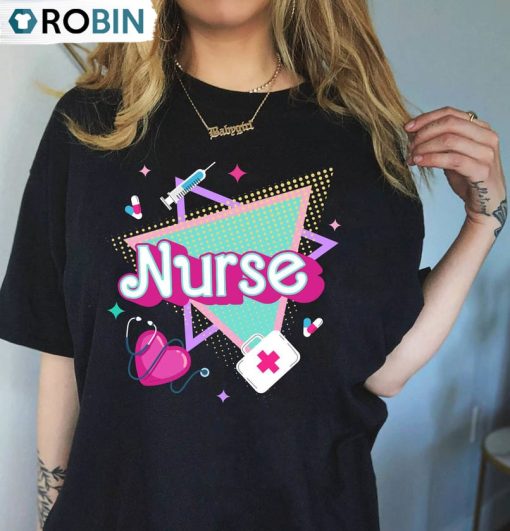 Colorful Nurse Shirt, Rn Nurse Trendy Short Sleeve Tee Tops