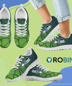 Colors Air Cushion Seattle Seahawks Gradient Breathable Running Sneaker Colors Air Cushion Seattle Seahawks Gradient Breathable Running Sneaker