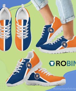 Colours Beautiful Logo Houston Astros Breathable Running Sneaker Colours Beautiful Logo Houston Astros Breathable Running Sneaker