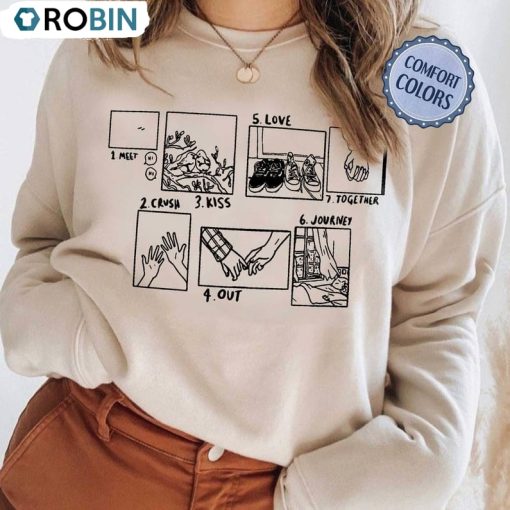 Comfort Colors Heartstopper Phases Shirt, Nick And Charlie Crewneck Unisex T-shirt