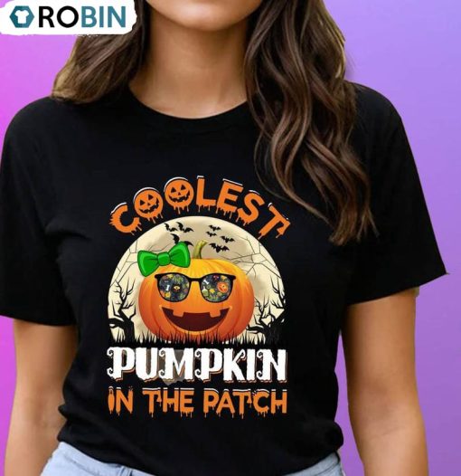 Coolest Pumpkin In The Patch Cute Shirt, Pumpkin Girl Crewneck Unisex Hoodie