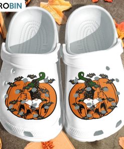 Couple Gnomes In Pumpkin Bats Crocs Shoes