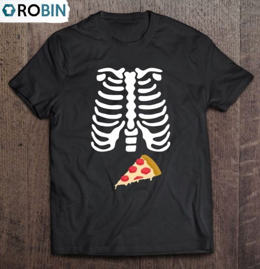 Couples Pregnancy Costume Skeleton Baby Boy And Pizza Xray Maternity Unisex Shirt