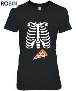 Couples Pregnancy Costume Skeleton Baby Boy And Pizza Xray Maternity Unisex Shirt