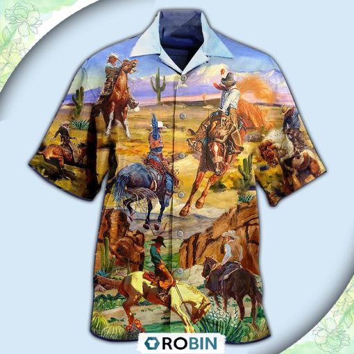 Cowboy Desert Love Life Cool Casual Button-Down Shirt