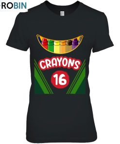 Crayon Box Fun Teacher Student Crayon Squad Halloween Unisex Shirt