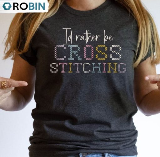 Cross Stitch Shirt, Trendy Unisex Shirt