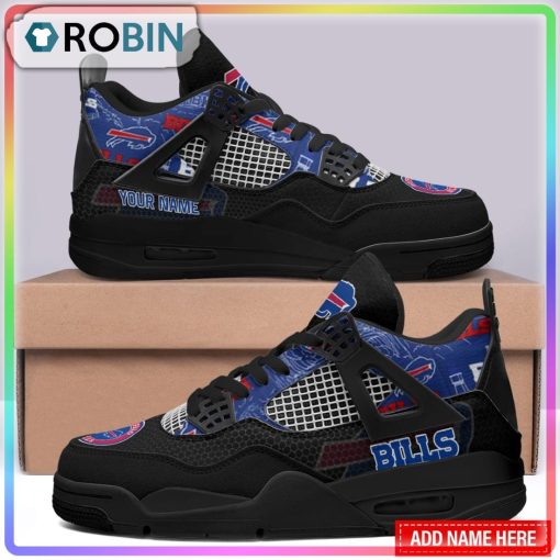 Custom Buffalo Bills Logo Pattern Air Jordan 4 Sneaker