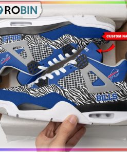 Custom Buffalo Bills Tiger Skin Air Jordan 4 Sneaker