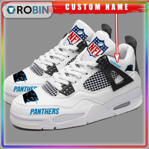 Custom Carolina Panthers NFL Air Jordan 4 Sneaker
