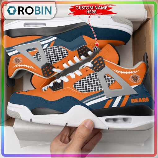 Custom Chicago Bears Football Air Jordan 4 Sneaker