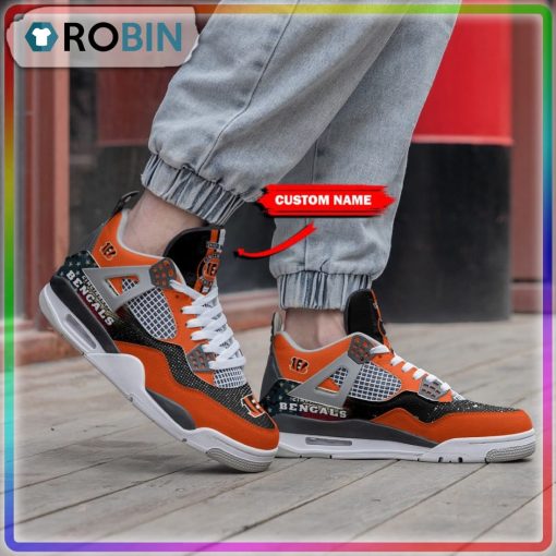 Custom Cincinnati Bengals Air Jordan 4 Sneaker