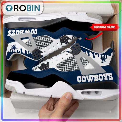 Custom Dallas Cowboys Paint Air Jordan 4 Sneaker