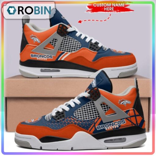 Custom Denver Broncos Design Air Jordan 4 Sneaker