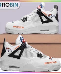 Custom Denver Broncos NFL Air Jordan 4 Sneaker Custom Denver Broncos NFL Air Jordan 4 Sneaker