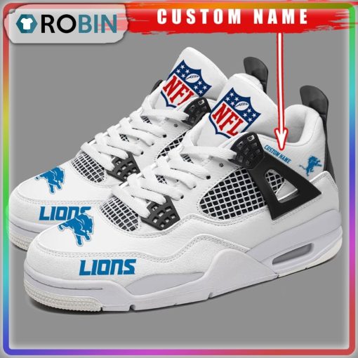 Custom Detroit Lions NFL Air Jordan 4 Sneaker