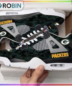 Custom Green Bay Packers Camouflage Air Jordan 4 Sneaker