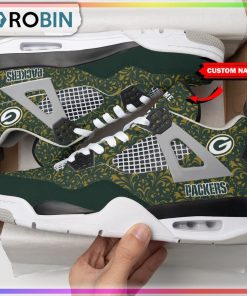 Custom Green Bay Packers Tropical Air Jordan 4 Sneaker