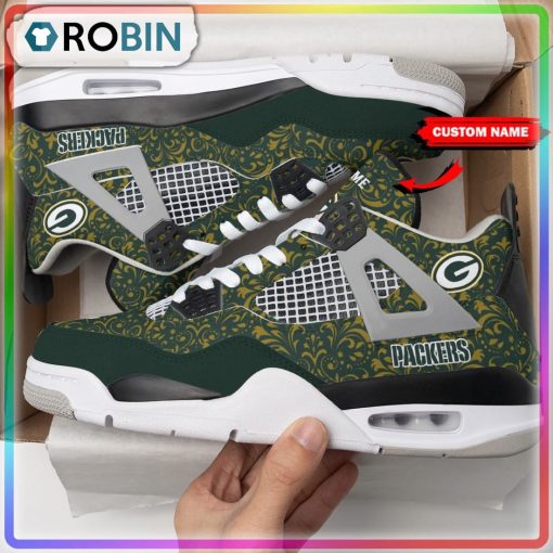 Custom Green Bay Packers Tropical Air Jordan 4 Sneaker