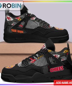 Custom Kansas City Chiefs Hexagon Air Jordan 4 Sneaker