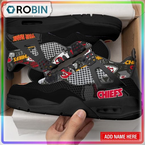 Custom Kansas City Chiefs Hexagon Air Jordan 4 Sneaker