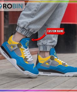 Custom Los Angeles Chargers Air Jordan 4 Sneaker